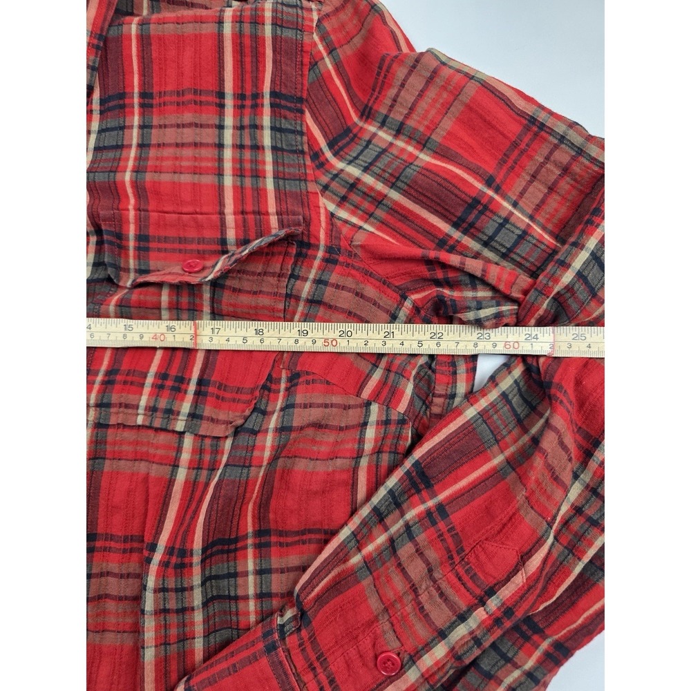 Lauren Ralph Lauren Plaid Shirt Red Cotton Button Up 2X‎ Preppy Classic - Picture 10 of 16